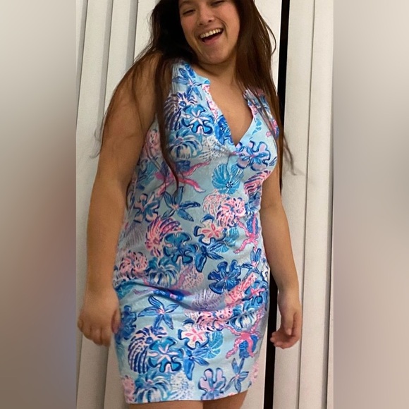 Lilly Pulitzer Dev dress in Bahamas Beachcomber - Picture 7 of 9